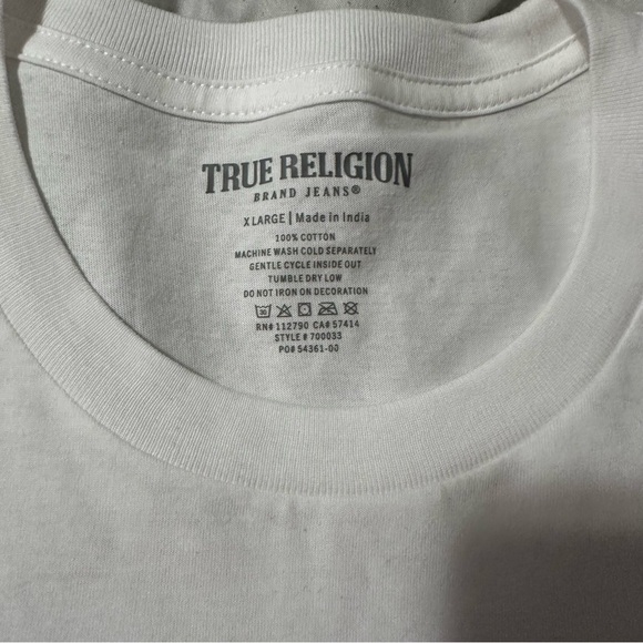True Religion White Short Sleeve Tee - Picture 6 of 9